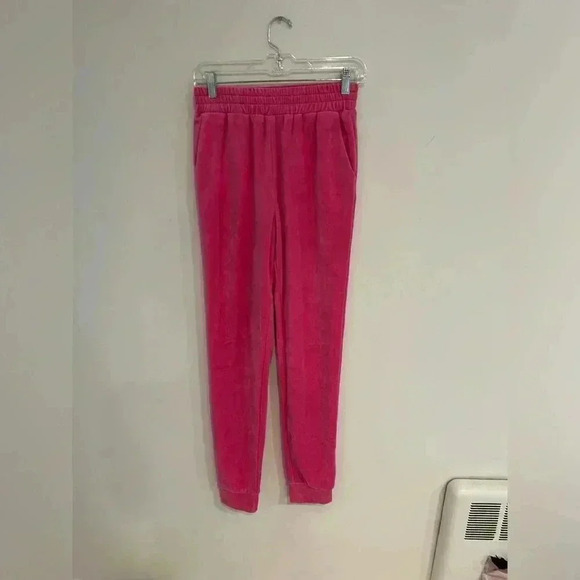REVOLVE SUPERDOWN velour hot pink high rise jogger pants size S Barbiecore - Picture 4 of 8